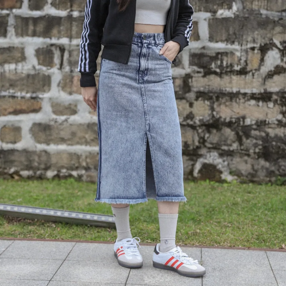 adidas Originals x KSENIA SCHNAIDER Damen Jeans Rock IW5665