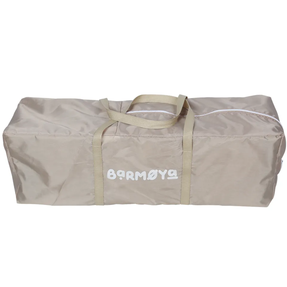 Barmøya 3-in-1 Baby-Reisebett mit Wickelauflage – Reisebett, Laufstall & Beistellbett beige