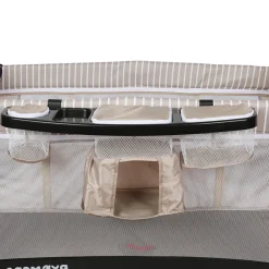Barmøya 3-in-1 Baby-Reisebett mit Wickelauflage – Reisebett, Laufstall & Beistellbett beige