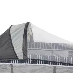 Barmøya 3-in-1 Baby-Reisebett mit Wickelauflage – Reisebett, Laufstall & Beistellbett grau