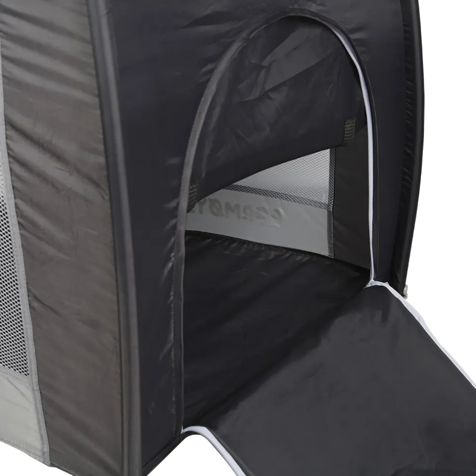 Barmøya 3-in-1 Baby-Reisebett mit Wickelauflage – Reisebett, Laufstall & Beistellbett grau