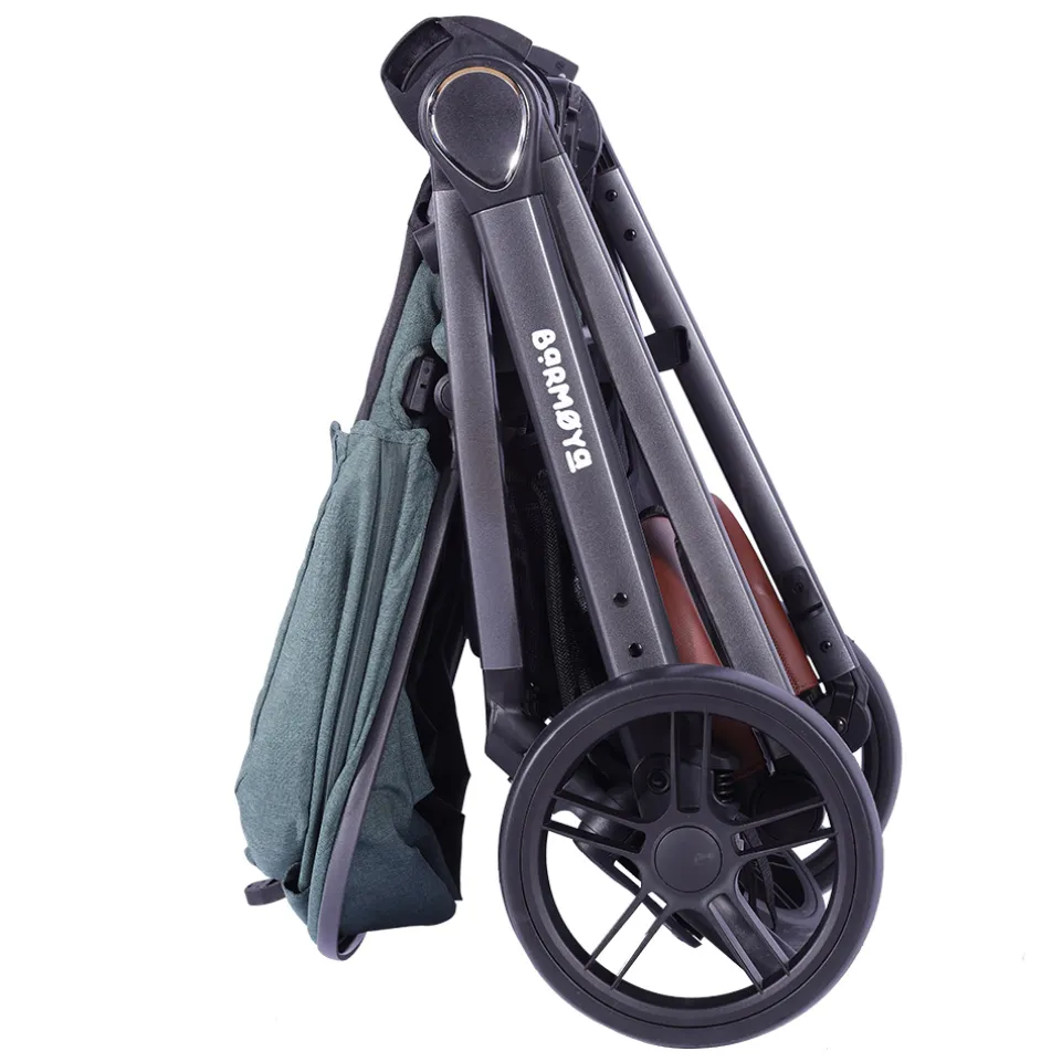 Barmøya 3-in-1 Kombi-Kinderwagen Komplettset grün