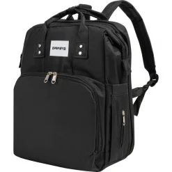 Barmøya 2-in-1 Wickelrucksack mit Ablage schwarz