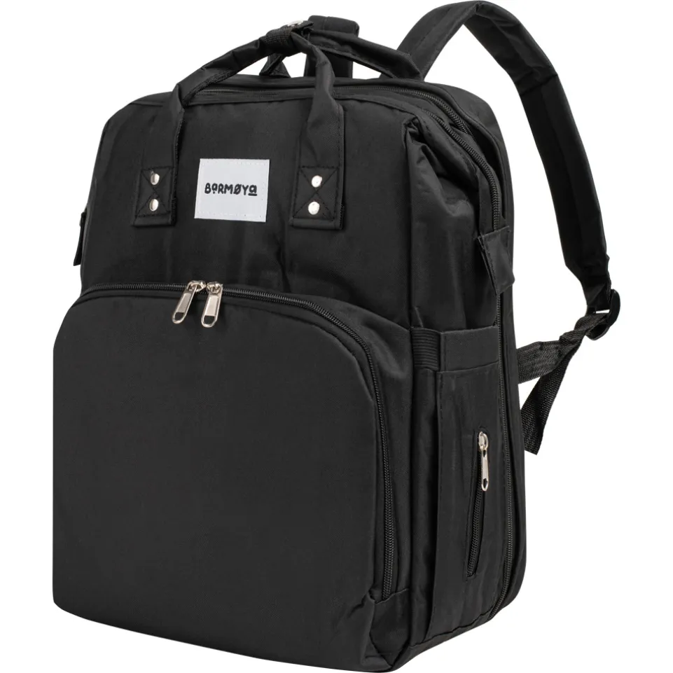 Barmøya 2-in-1 Wickelrucksack mit Ablage schwarz