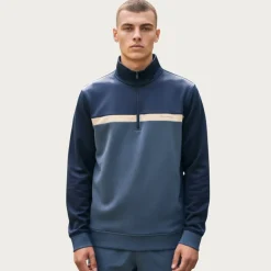 Ben Sherman Blue Two Tone Zip Herren Sweatshirt 1981080945