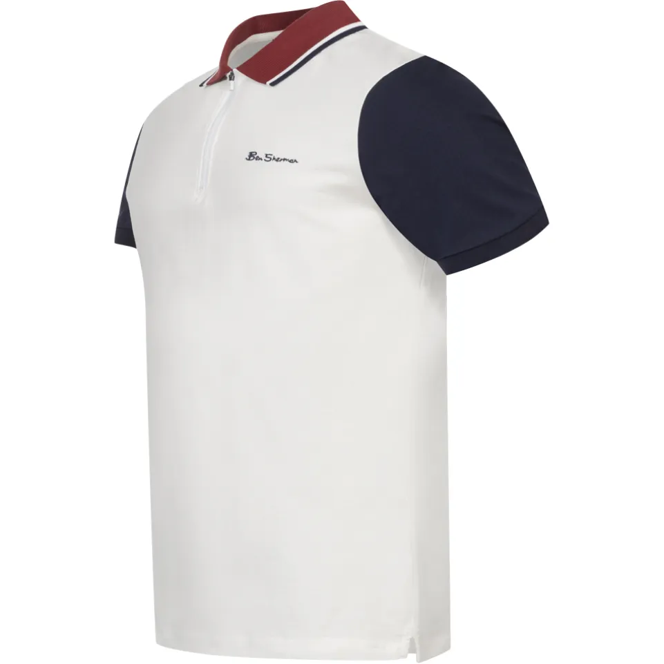 BEN SHERMAN Classic Herren Polo-Shirt 0076371-SNOWWHITE