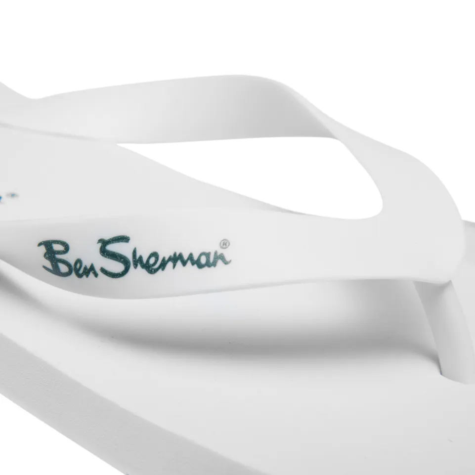BEN SHERMAN Falmouth Herren Zehentrenner BEN3164-WHITE