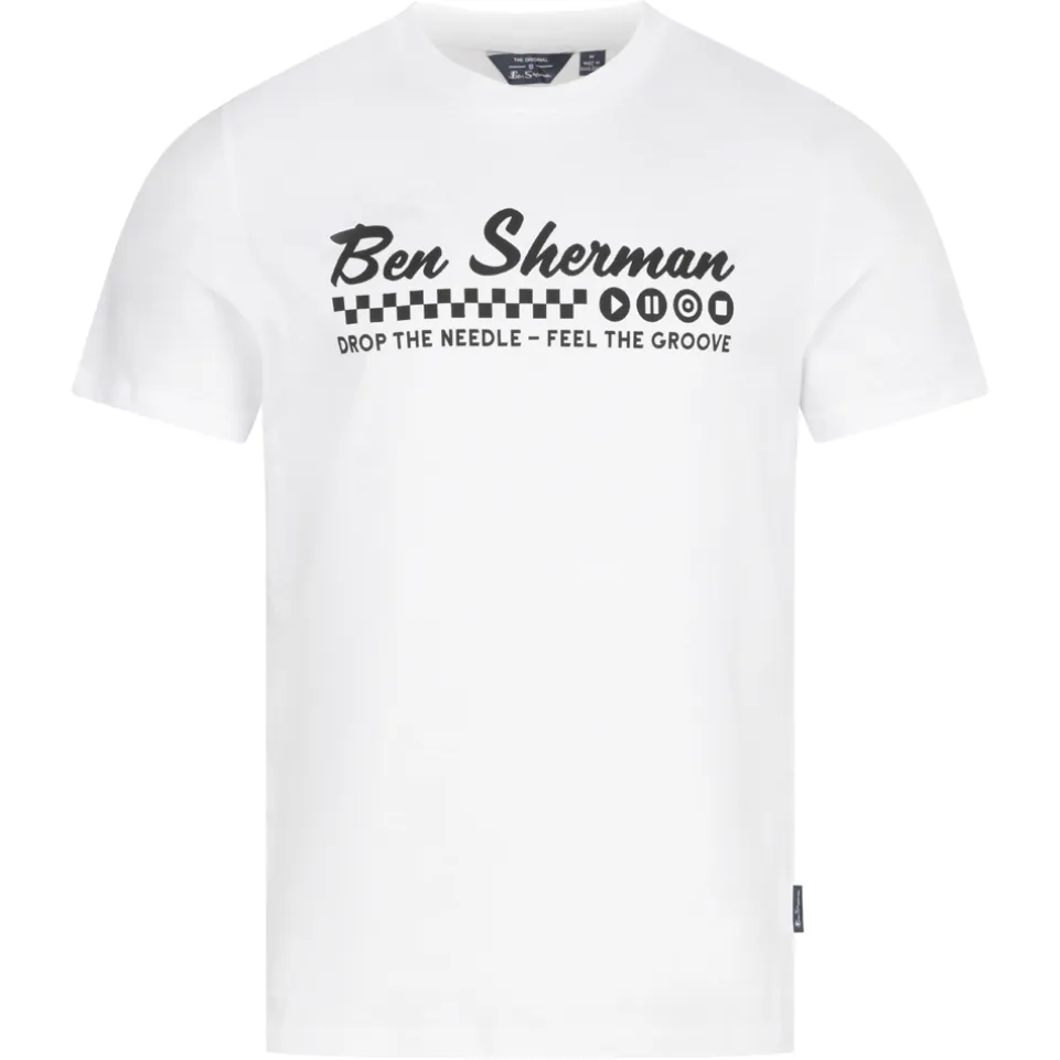 BEN SHERMAN Feel the Groove Herren T-Shirt 1012965-WHITE