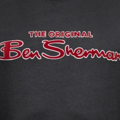 BEN SHERMAN Flocked Logo Herren T-Shirt 0076268-BLACK