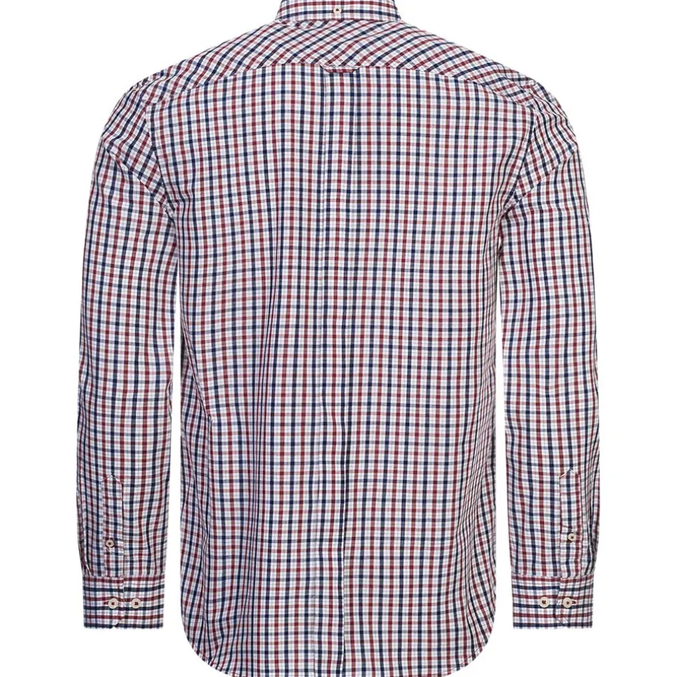 BEN SHERMAN House Check Herren Langarm Hemd 0077861-RED