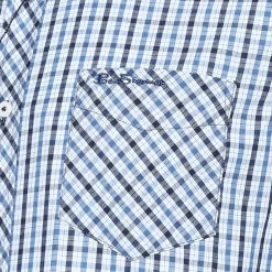 BEN SHERMAN House Check Herren Langarm Hemd 0077861-LIGHTBLUE
