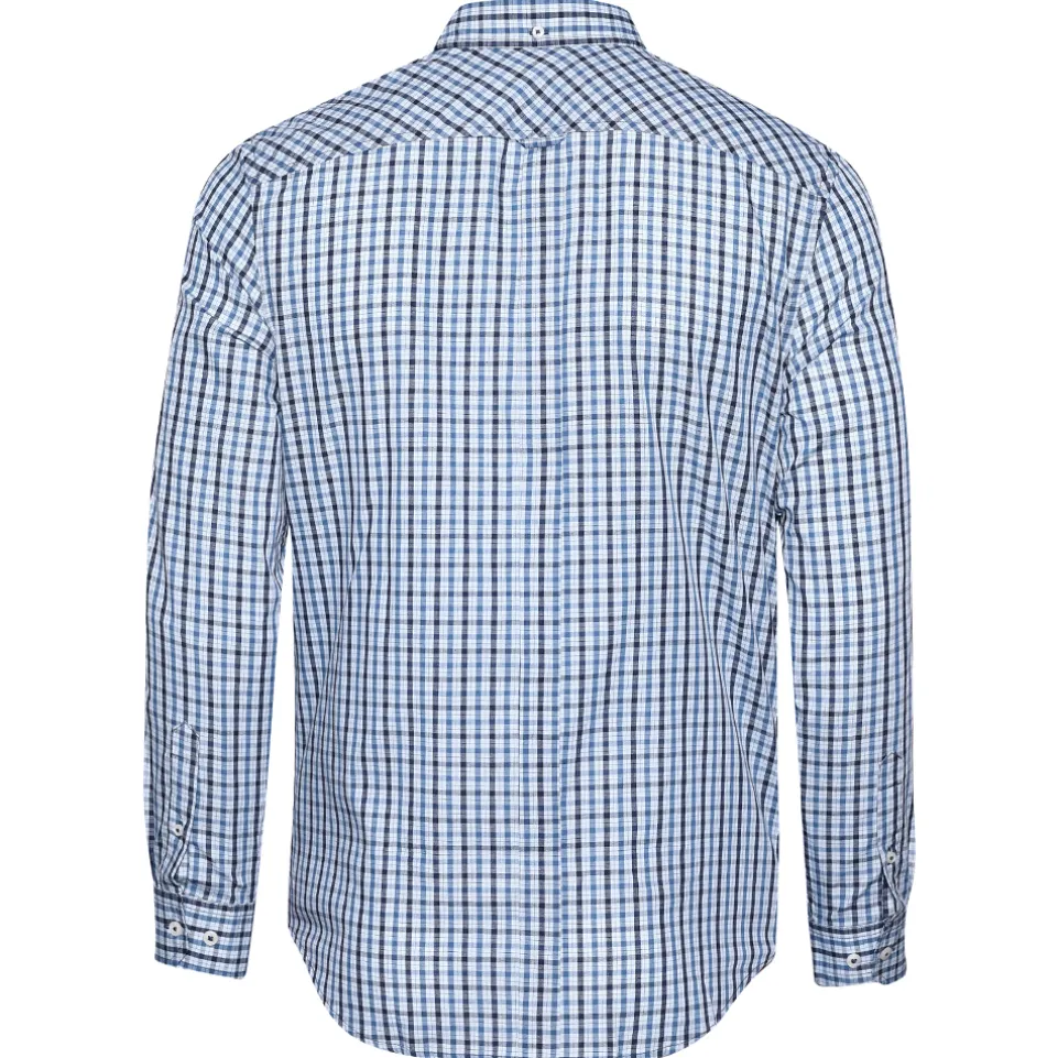 BEN SHERMAN House Check Herren Langarm Hemd 0077861-LIGHTBLUE