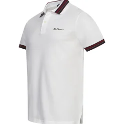 BEN SHERMAN House Collar Herren Polo-Shirt 0078169NR-WHITE