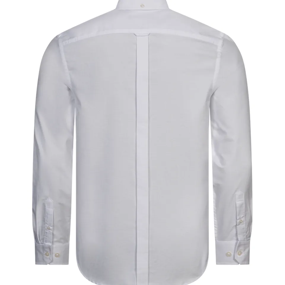 BEN SHERMAN Oxford Herren Langarm Hemd 0077857-WHITE