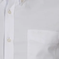 BEN SHERMAN Oxford Herren Langarm Hemd 0077857-WHITE
