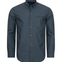 BEN SHERMAN Oxford Herren Langarm Hemd 0077858-DARKEMERALD