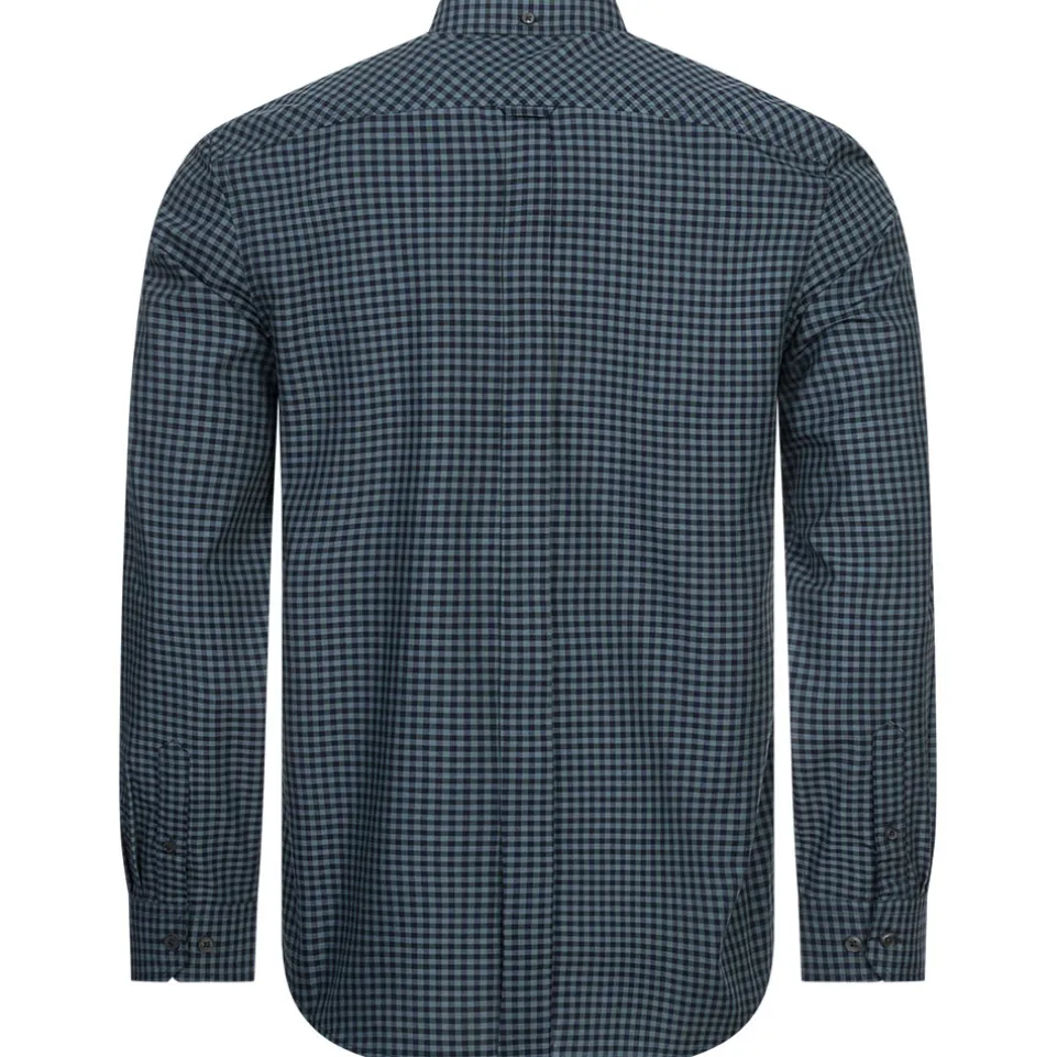BEN SHERMAN Oxford Herren Langarm Hemd 0077858-DARKEMERALD