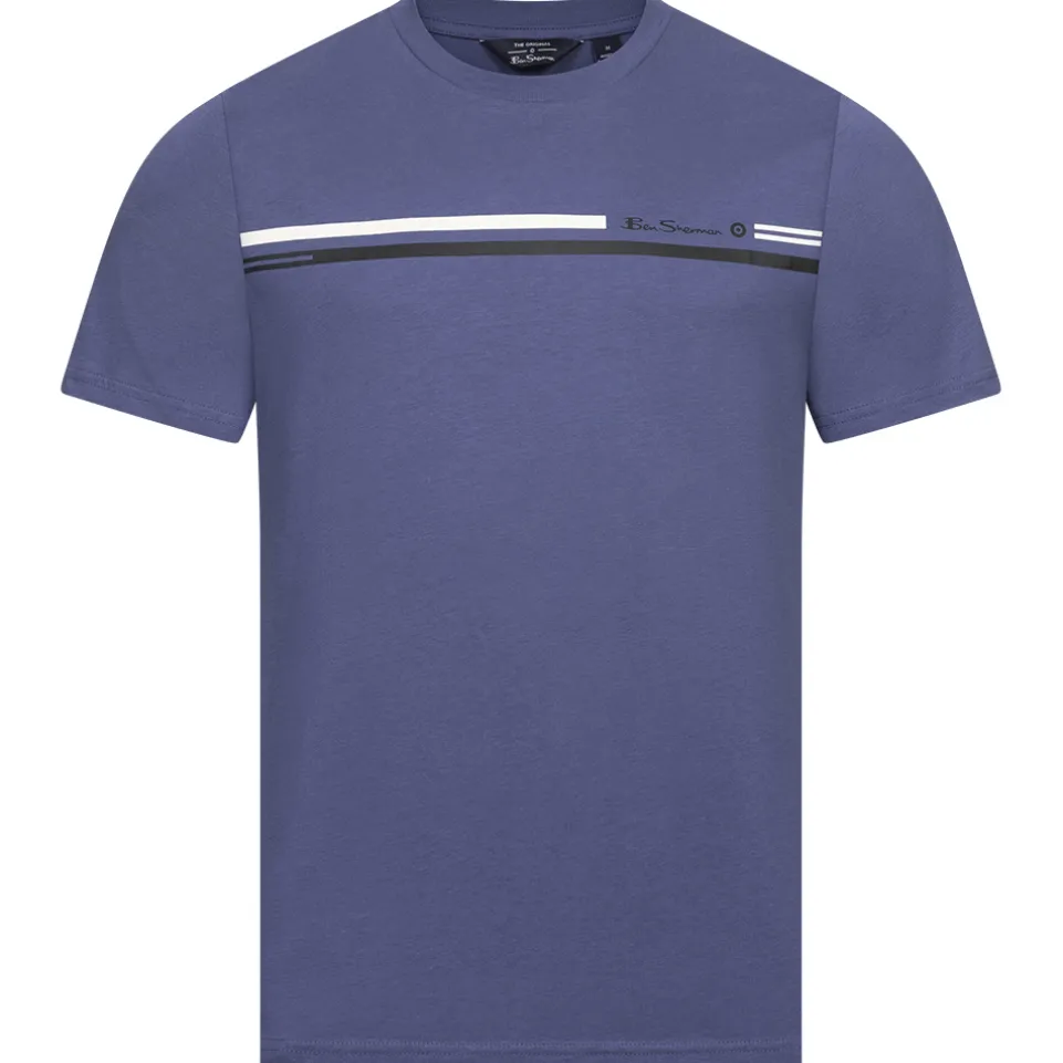 BEN SHERMAN Seasonal Stripe Herren T-Shirt 1012607N-RIVIERABLUE