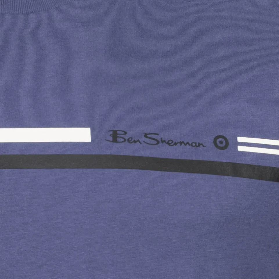BEN SHERMAN Seasonal Stripe Herren T-Shirt 1012607N-RIVIERABLUE