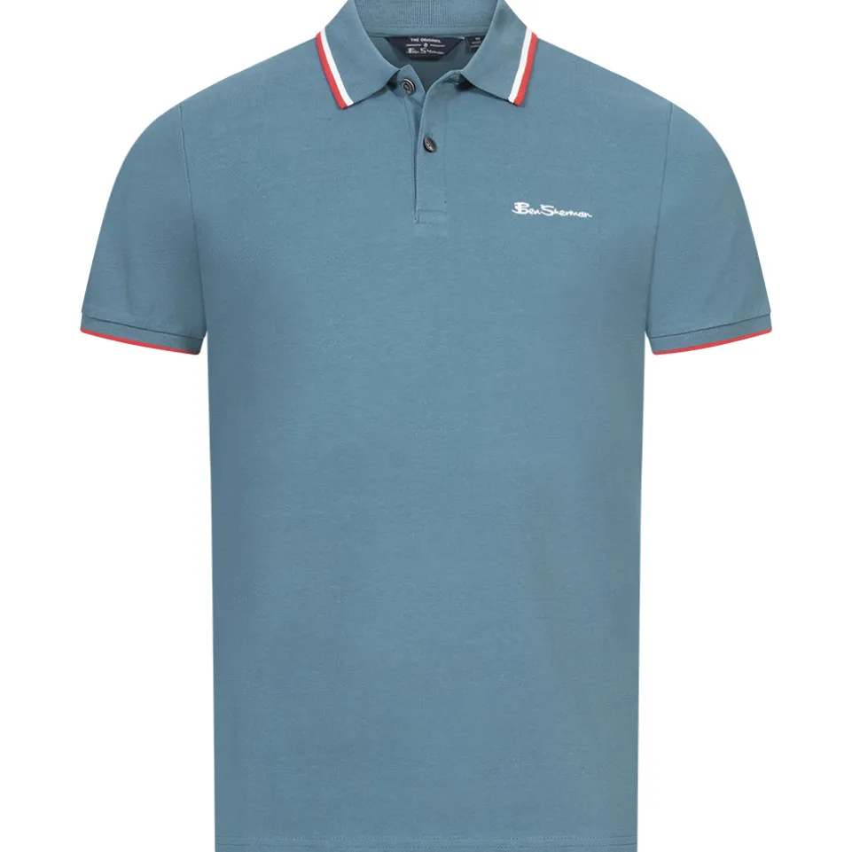 BEN SHERMAN Twin Tipped Herren Polo-Shirt 0076270NR-Teal