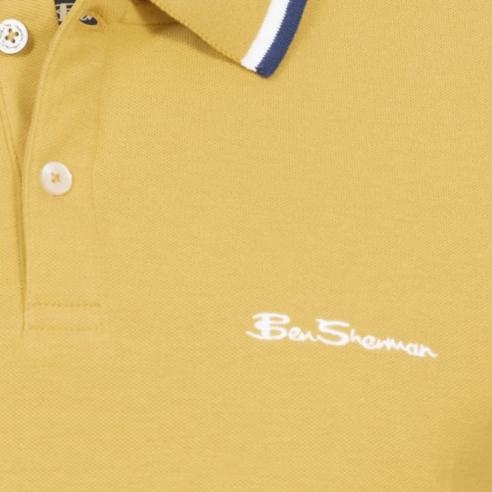 BEN SHERMAN Twin Tipped Herren Polo-Shirt 0076270N-SUNFLOWER