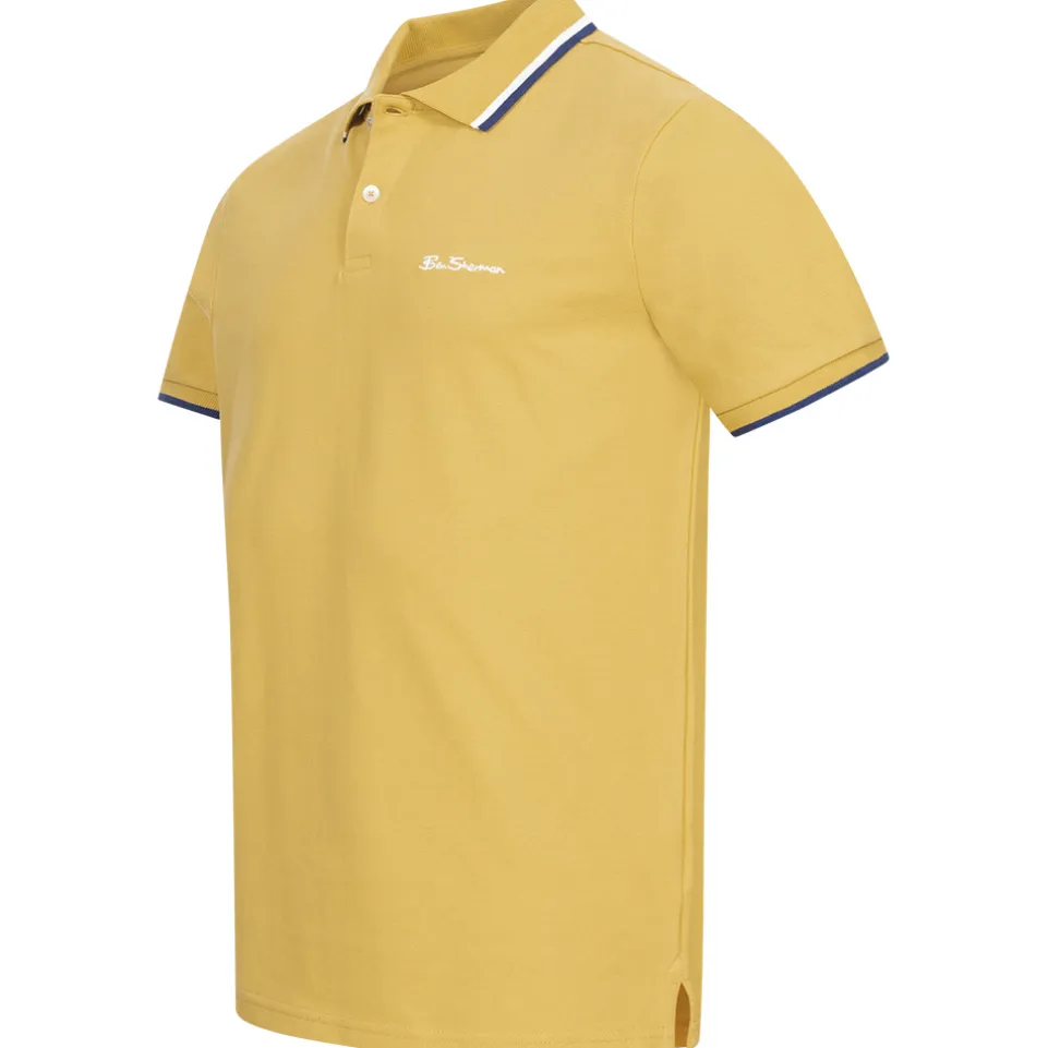 BEN SHERMAN Twin Tipped Herren Polo-Shirt 0076270N-SUNFLOWER