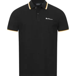 BEN SHERMAN Twin Tipped Herren Polo-Shirt 0076270NR-BLACK