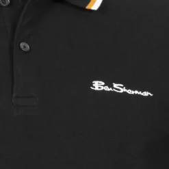 BEN SHERMAN Twin Tipped Herren Polo-Shirt 0076270NR-BLACK