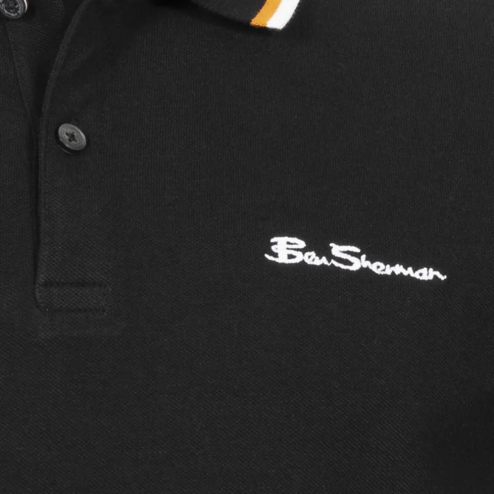 BEN SHERMAN Twin Tipped Herren Polo-Shirt 0076270NR-BLACK