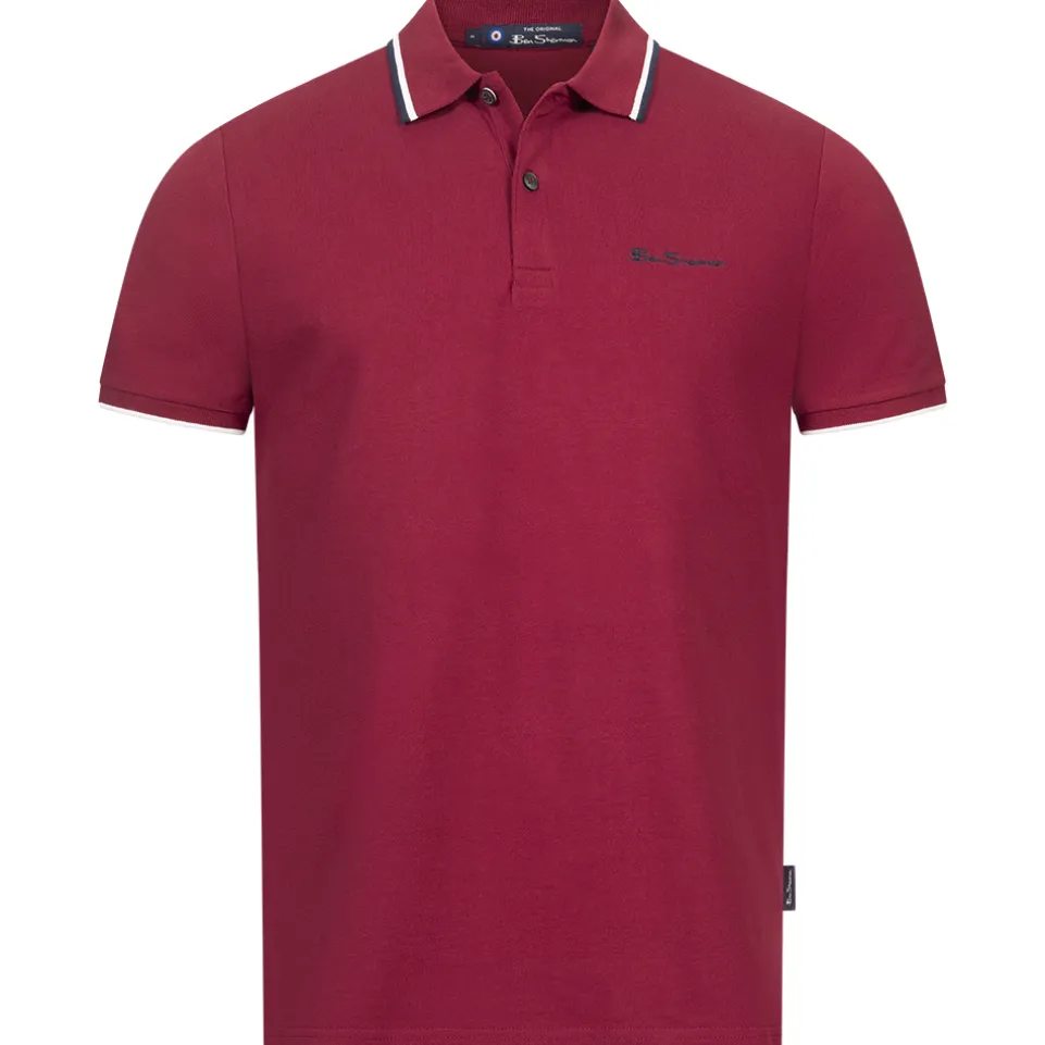 BEN SHERMAN Twin Tipped Herren Polo-Shirt 0076270NR-RED