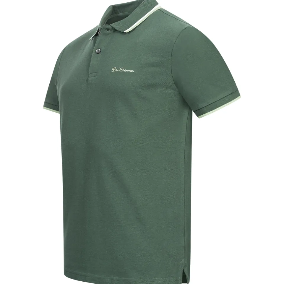 BEN SHERMAN Twin Tipped Herren Polo-Shirt 0076270NR-Green