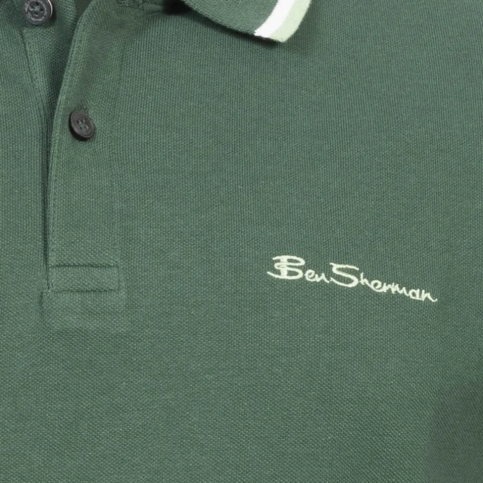 BEN SHERMAN Twin Tipped Herren Polo-Shirt 0076270NR-Green