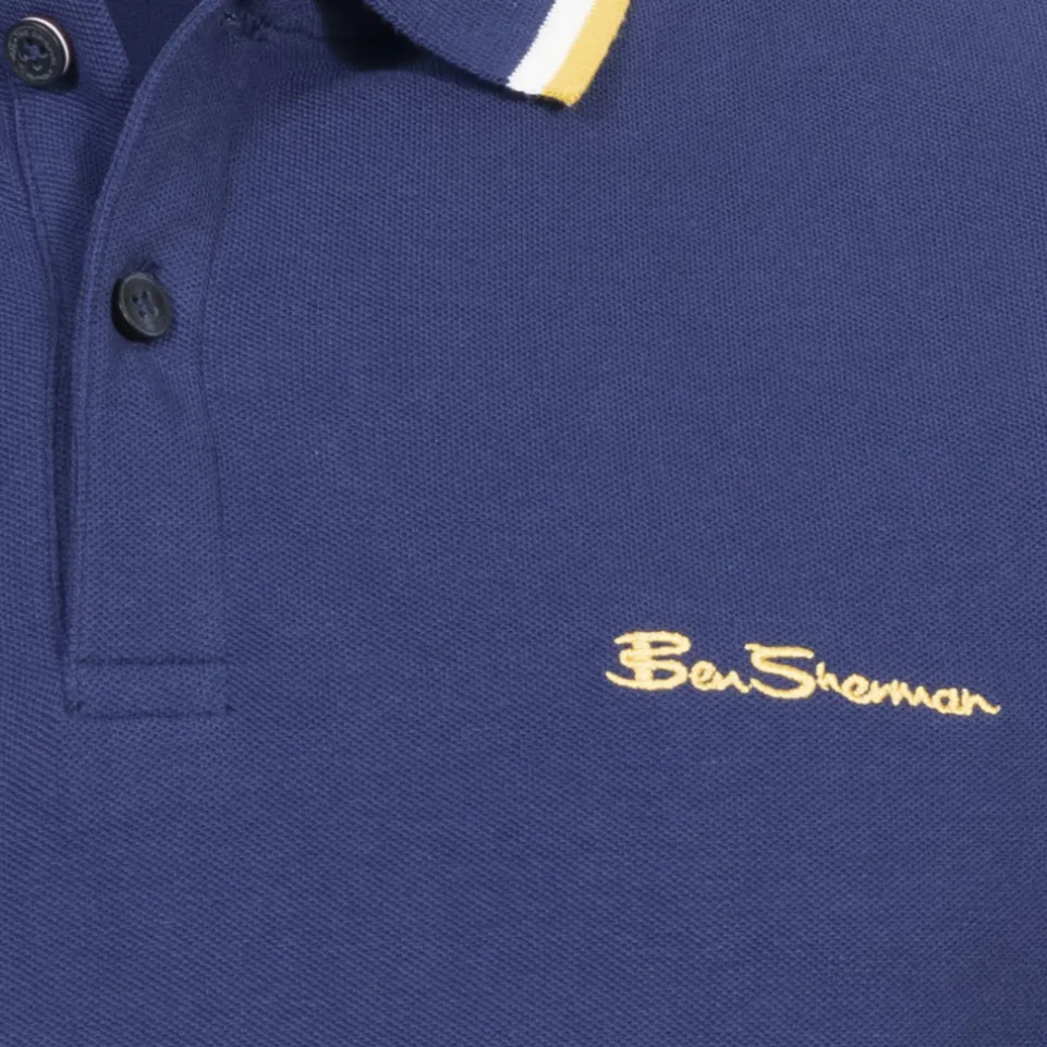 BEN SHERMAN Twin Tipped Herren Polo-Shirt 0076270NR-TwilightDenim