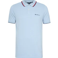 BEN SHERMAN Twin Tipped Herren Polo-Shirt 0076270-ICEBLUE