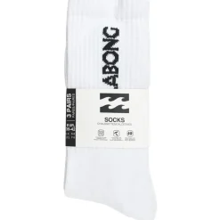Billabong Unisex Crew Tennis Socken 3 Paar weiß BG-01 CREW