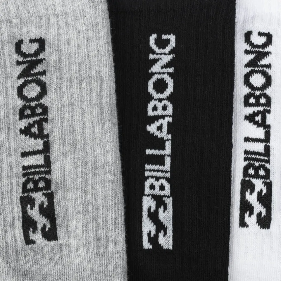 Billabong Unisex Crew Tennis Socken 3 Paar multi BG-03 CREW