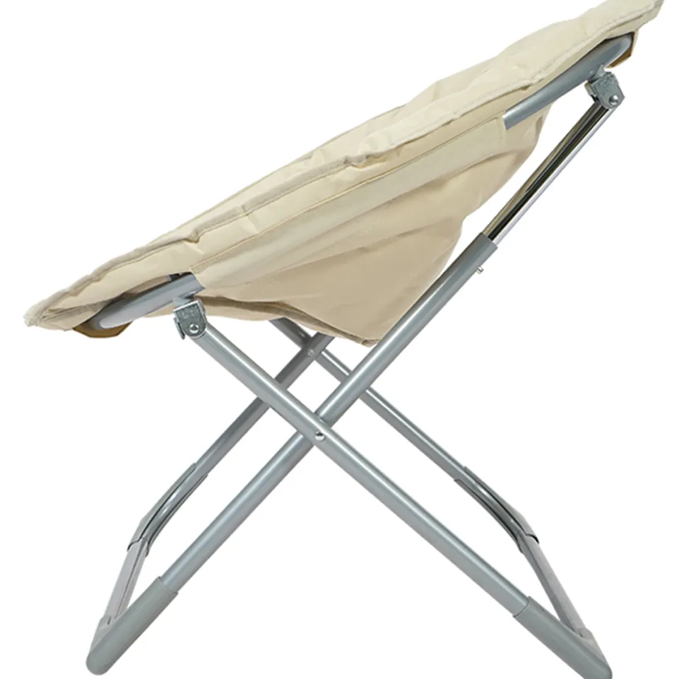 BIXENTE faltbarer Lounge Klappsessel creme