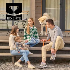 BIXENTE klappbare Gartenliege mit Sonnenschutz 188 cm 2er-Set schwarz