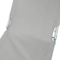 BIXENTE klappbare Gartenliege mit Sonnenschutz 188 cm 2er-Set grau