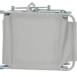 BIXENTE klappbare Gartenliege mit Sonnenschutz 188 cm 2er-Set grau