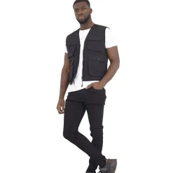 BRAVE SOUL® Trackvest Utility Herren Cargo Weste MJK-TRACKVEST-1