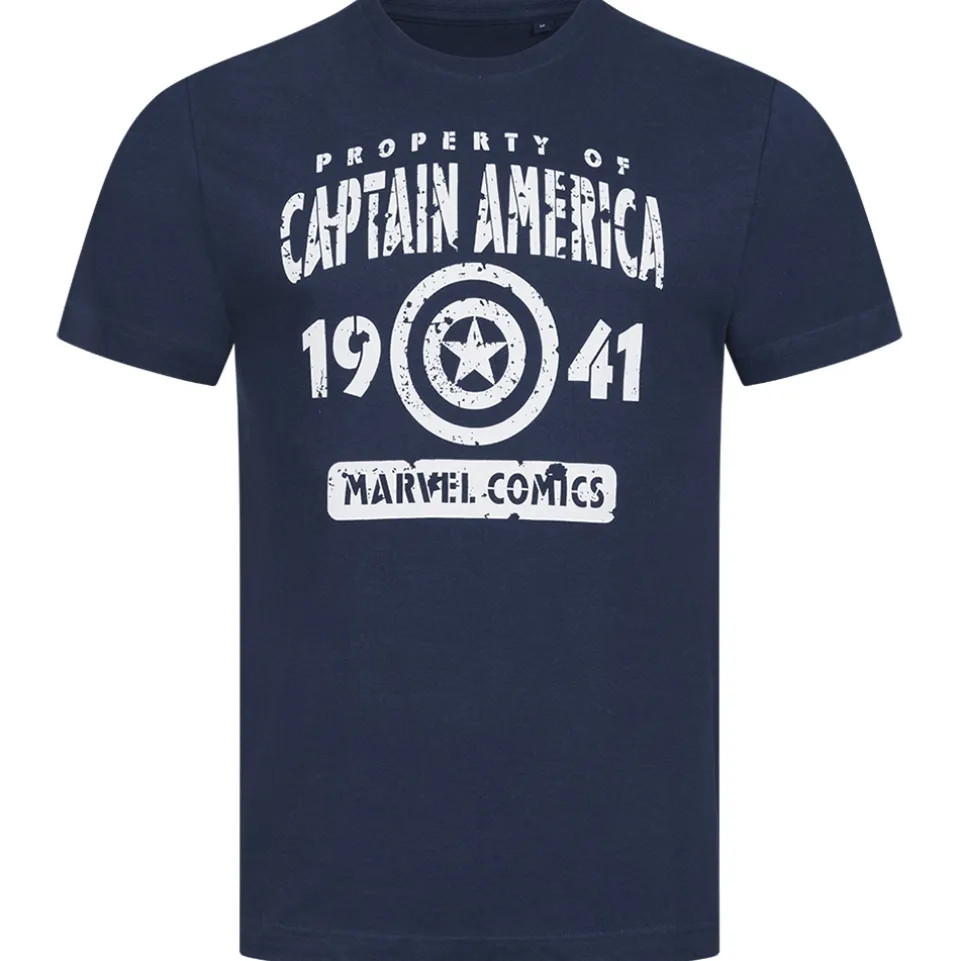 Captain America MARVEL Property Herren T-Shirt FBMTS657NVY