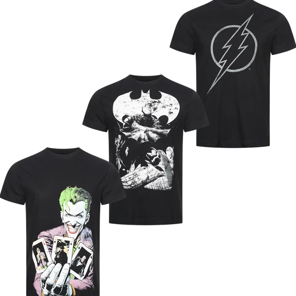 DC COMICS Superhelden Herren T-Shirt 3er-Pack GBMPK456MUL