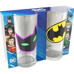 DC Comics 2 Trinkgläser Set Wonder Batman & Batgirl 0,27 L 24864