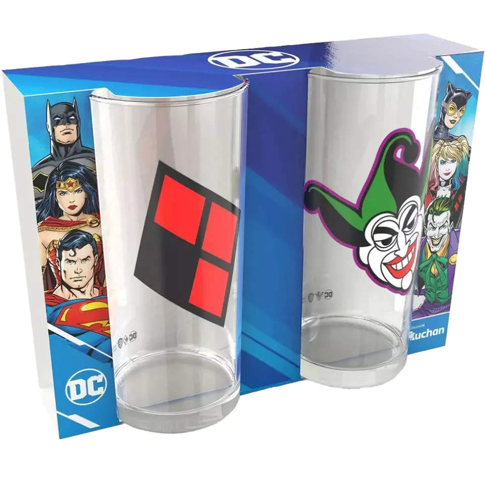 DC Comics 2 Trinkgläser Set Wonder Harley Quinn & Joker 0,27 L 24862