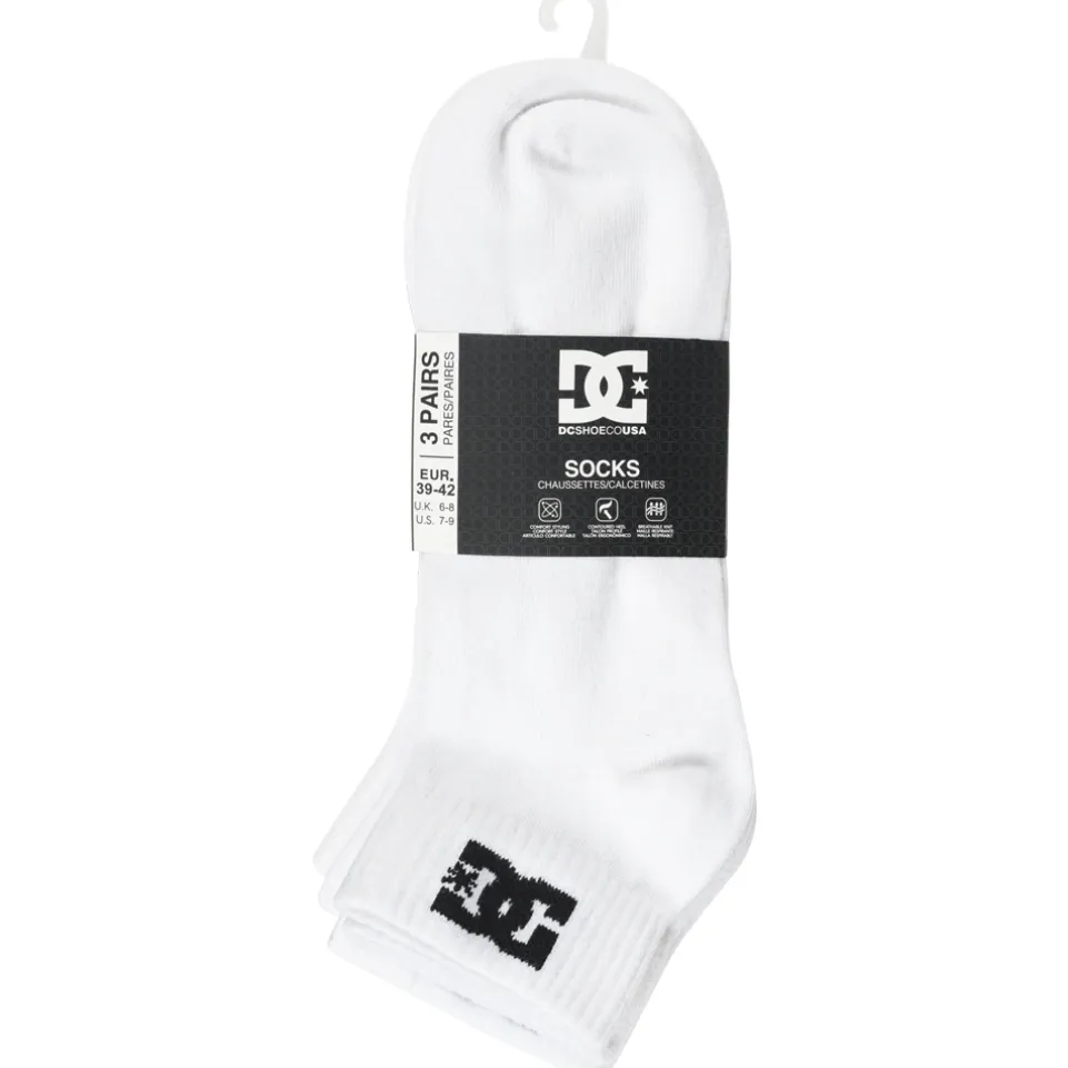 DC Shoes Quarter Unisex Socken 3 Paar weiß DC-21 QUARTER