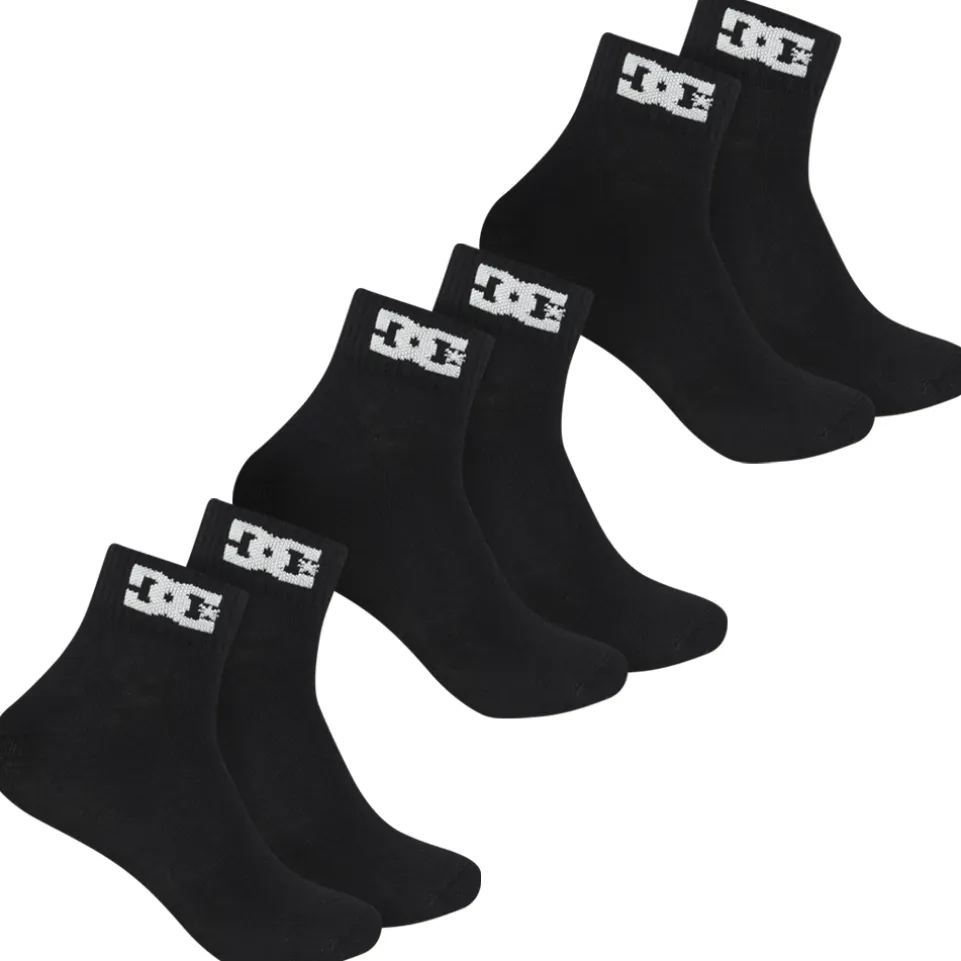 DC Shoes Quarter Unisex Socken 3 Paar schwarz DC-22 QUARTER