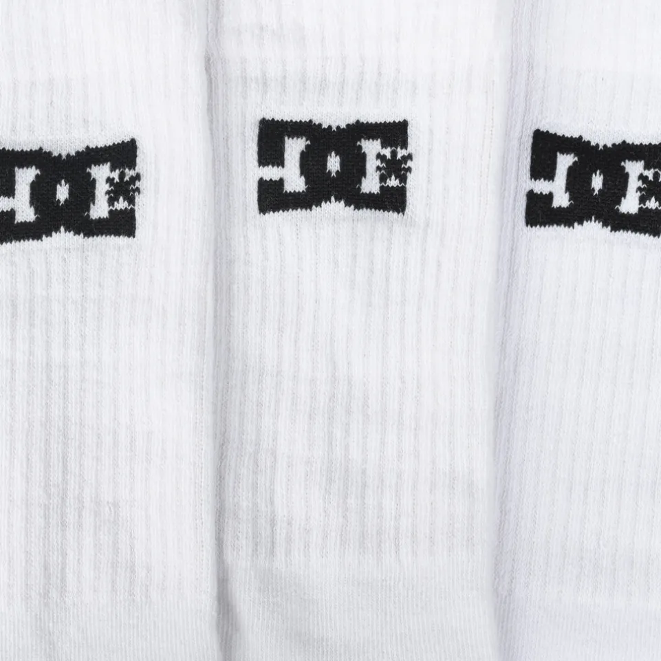 DC Shoes Sport Crew Unisex Socken 3 Paar weiß DC-01 CREW