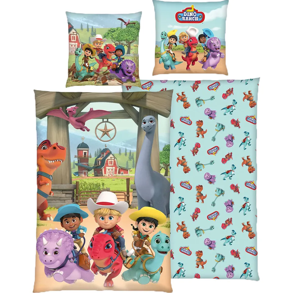Dino Ranch Bettwäsche Set 135 x 200 cm + 80 x 80 cm 4434601050