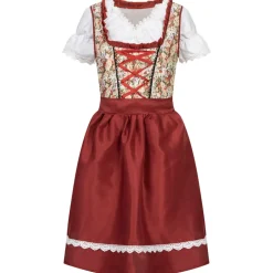 Dirndl Damen Oktoberfest-Kostüm MIESEPETER® weinrot